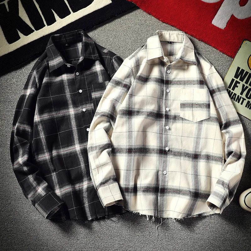 Большая рубашка в японском стиле для пары Харадзюку Литературная и