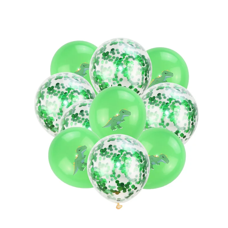 10 шт. 12 дюймов зеленый динозавр латексный воздушный шар для маленьких мальчиков