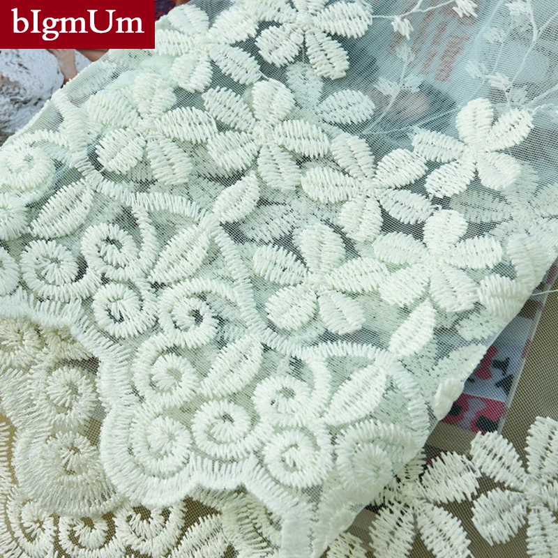 Тюлевые шторы bIgmUm с вышивкой занавески для окна балкона готовый продукт