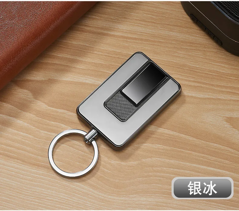 USB зарядка Металлическая Зажигалка Выдвижной креативный электронагревательный провод Прикуриватель ветрозащитный брелок личность подарок для человека