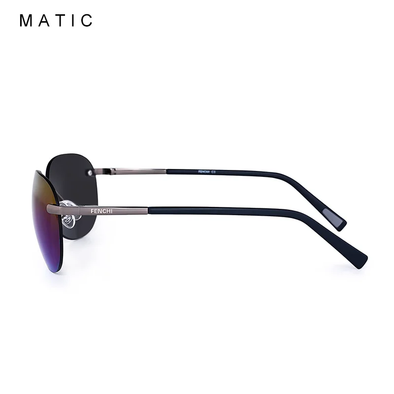 MATIC Driver коричневые поляризованные солнцезащитные очки авиаторы без оправы для
