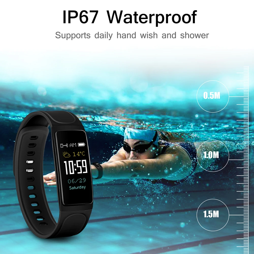 C7s color screen smart bracelet Bluetooth waterproof multi-function sports watch health reminder | Электроника