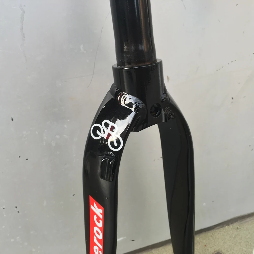 Silverock велосипедная алюминиевая вилка 2" 406 451 для складывания Minivelo BMX велосипеда жесткой вилки дискового тормоза 1 1/8" 28,6 мм