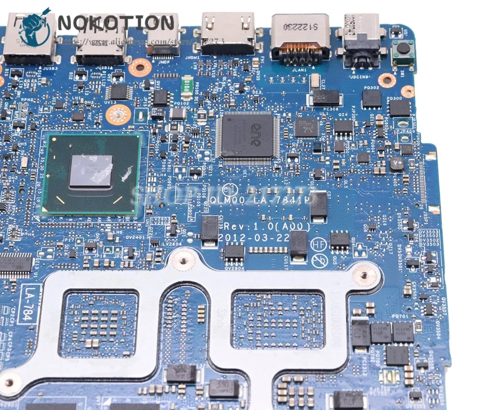 NOKOTION для Dell XPS 14 L421X материнская плата ноутбука SR0N6 I7-3517U CPU GT630M 1 ГБ QLM00 LA-7841P 05NJMH 5NJMH |
