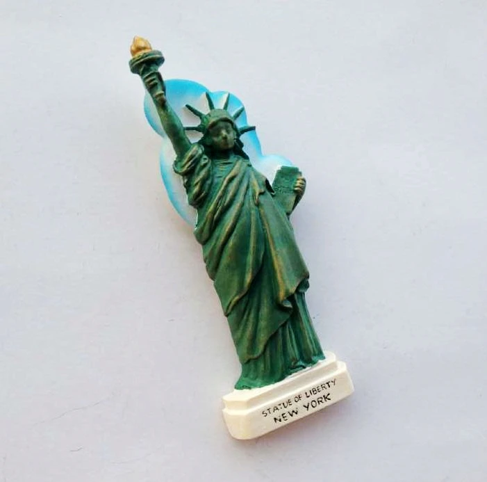 Статуя Свободы Нью Йорк США ТУРИСТИЧЕСКИЙ СУВЕНИР 3D магниты на холодильник