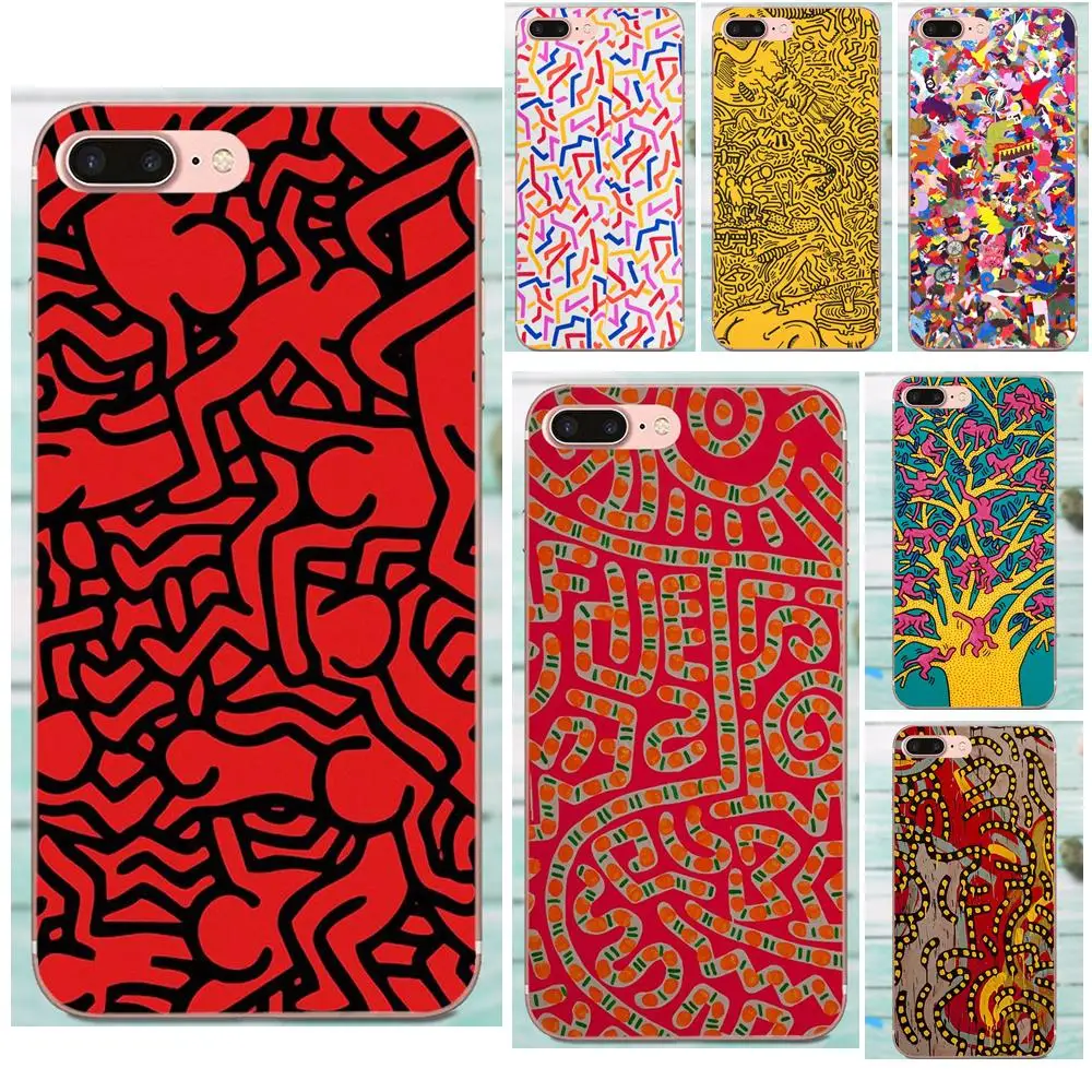 Мягкие чехлы для телефонов Keith Haring Art Для Galaxy Alpha Core Note 2 3 4 S2 A10 A20 A20E A30 A40 A50 A60 A70 M10 M20