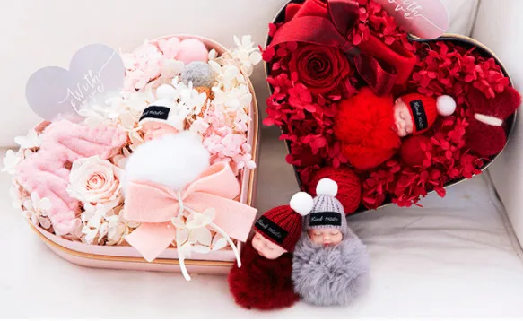 Цветочный упаковочный материал Спящая кукла плюшевая цветочный букет для