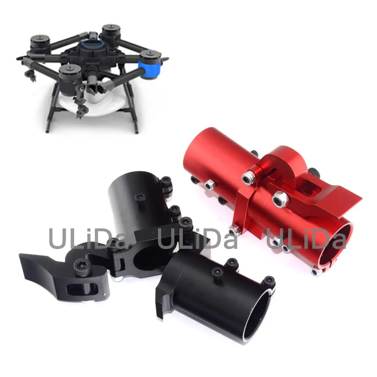 

Horizontal Folding Arm Tube Joint 25mm hinge CNC Aluminum for Multicopter Drone