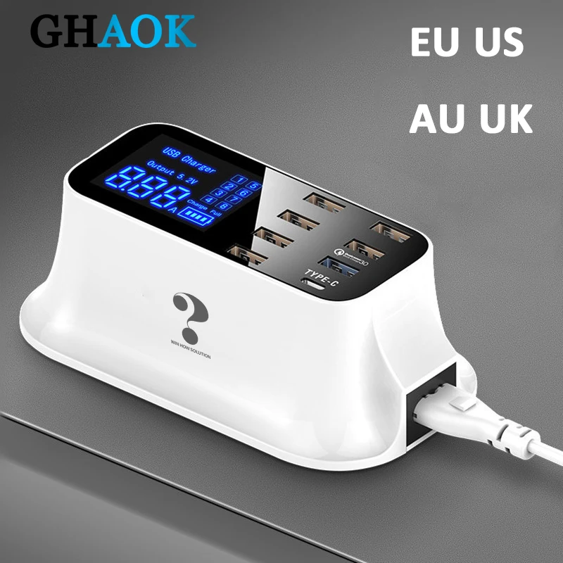 Быстрая зарядка 3 0 интеллектуальное зарядное устройство USB Type C зарядная станция