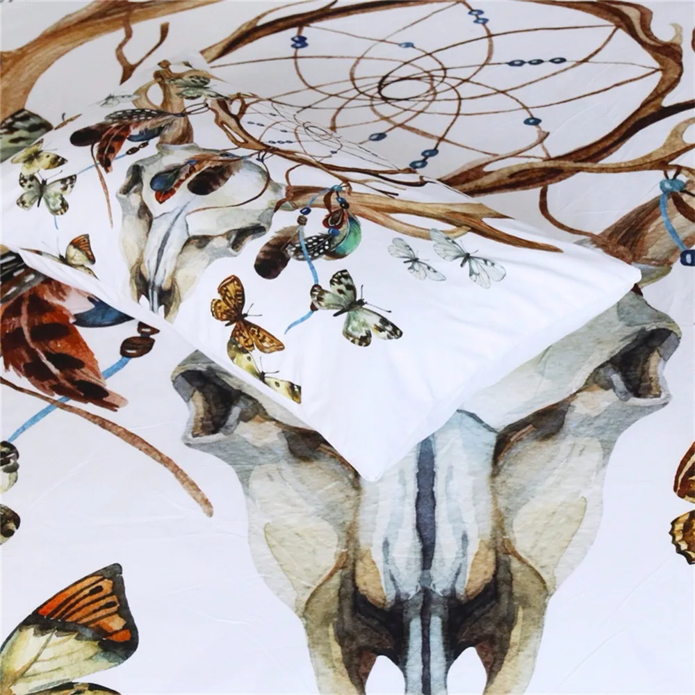 Новый набор постельного белья Бохо Ловец снов Ram's Horn Butterfly полиэстеровый