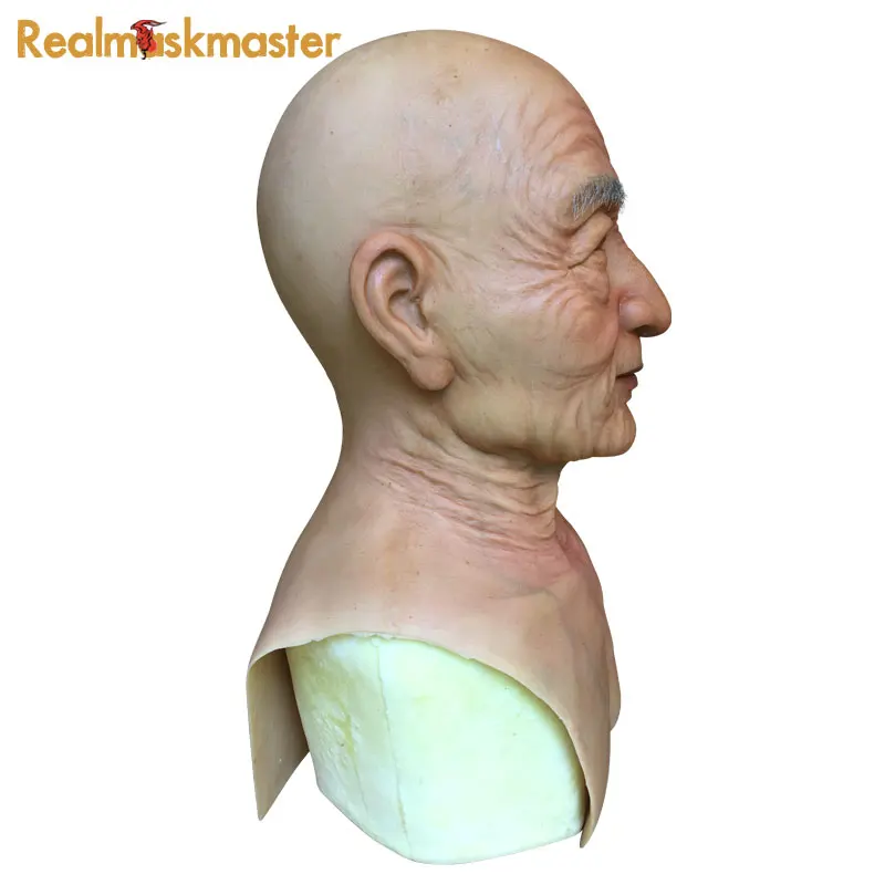 Realmaskmaster реалистичные Силиконовые Хэллоуин маска для вечеринки поставки искусственный Голубь из латекса взрослых старый человек полный лицо маски фетиш