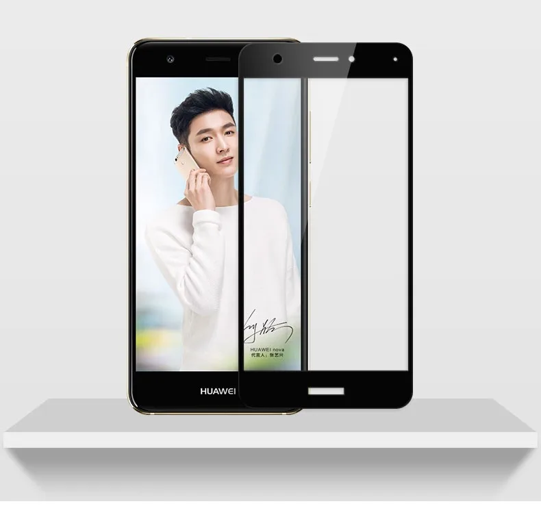 Black Полное закаленное стекло для huawei Nova CAN-L01 CAN-L11 L02 CAN L12 L03 L13 защита экрана GLAS Sklo полное покрытие корпуса - Цвет: Black
