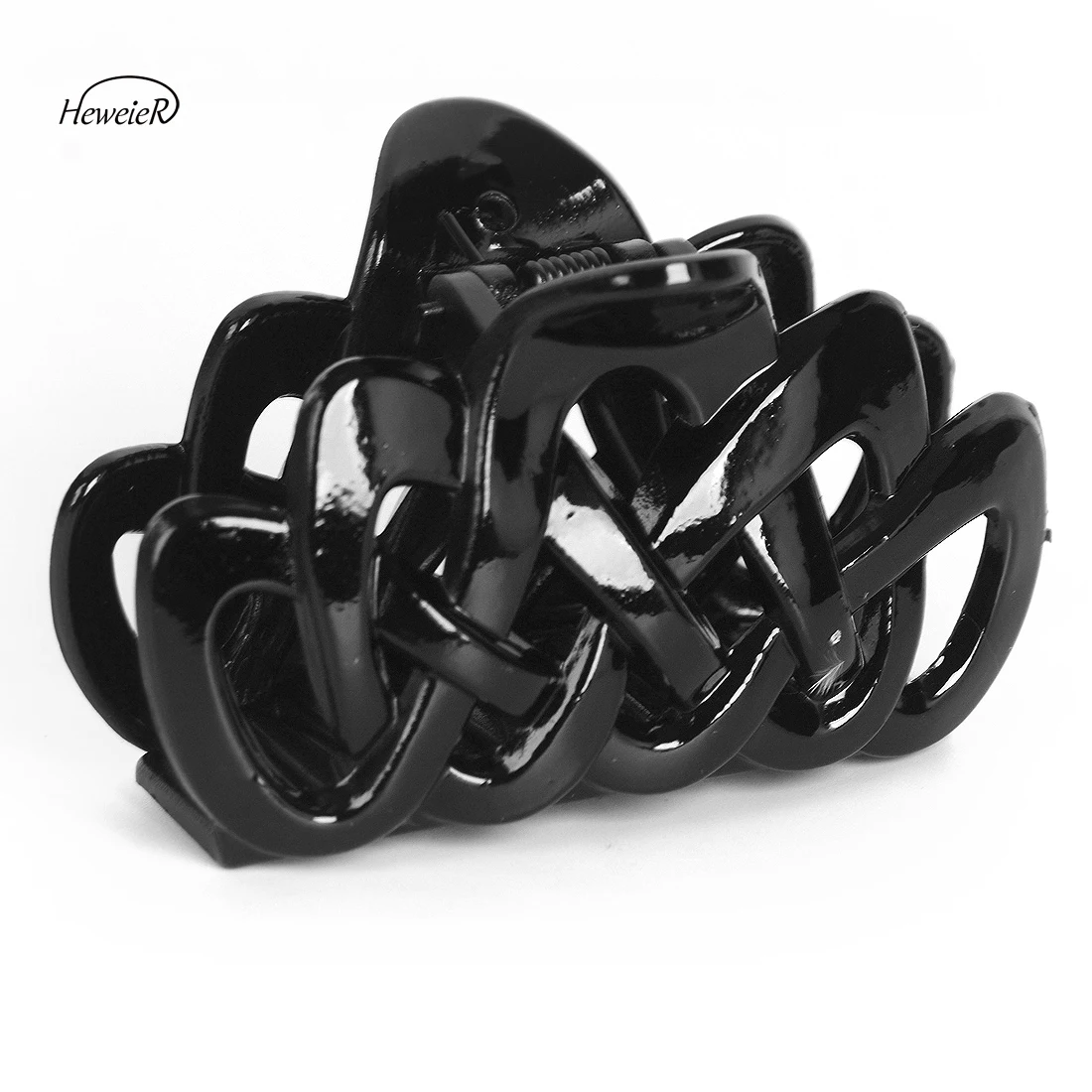 Новый женский черный пластиковый зажим для волос краба ювелирные украшения