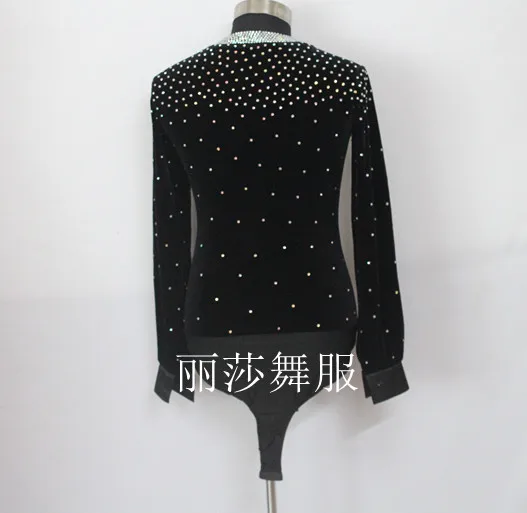 

2018 New Men's Latin Top Costume Velvet For Competition