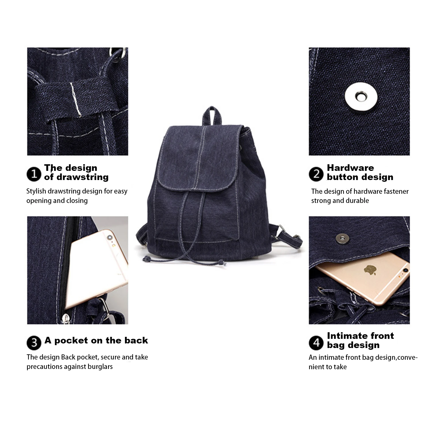 Модный холщовый женский рюкзак на шнурке школьные сумки для подростков девочек