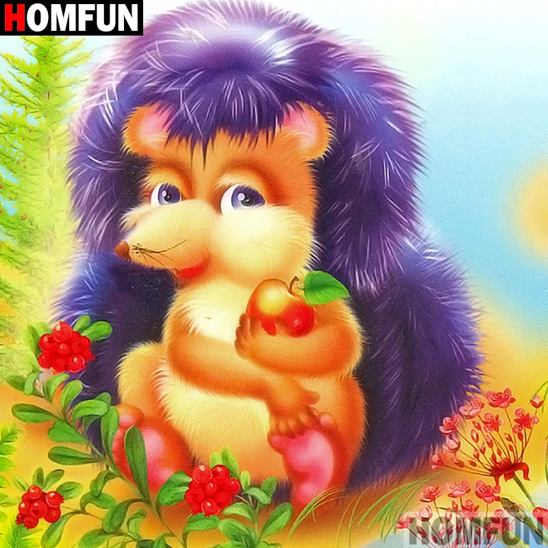 HOMFUN полный квадрат/круглый 5D DIY Алмазная вышивка &quotмультяшная лиса&quot Картина