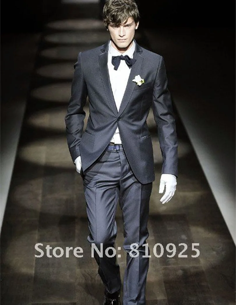

Modern Style Man Top Quality Design Made Dark Blue Suit For Wedding Dinner