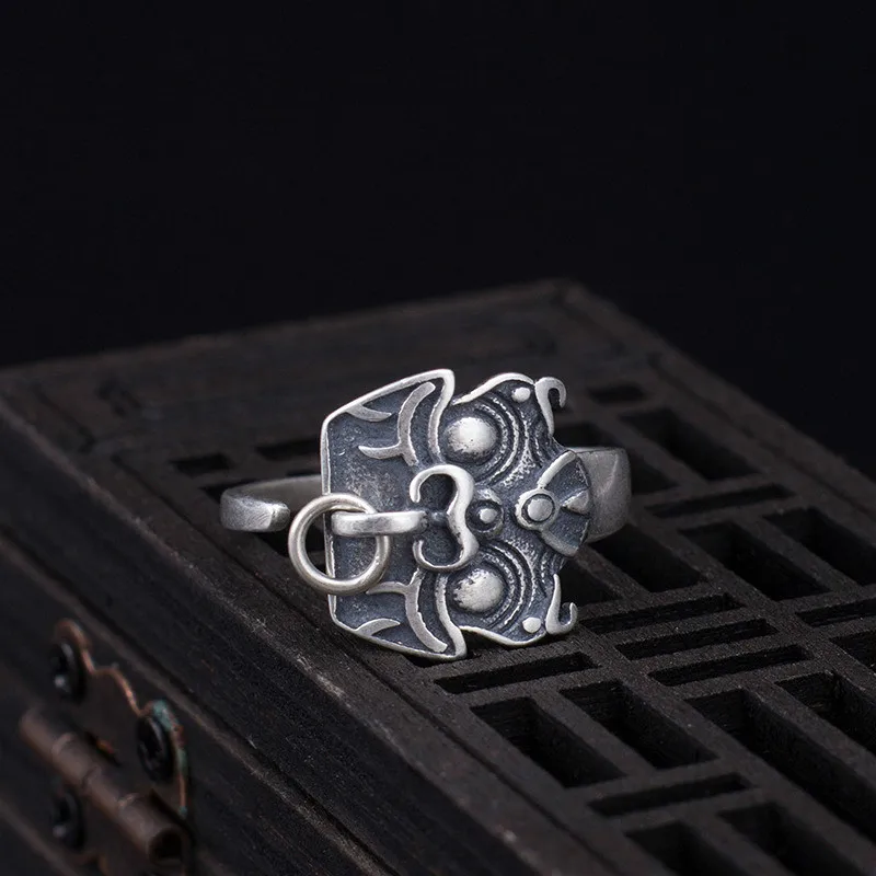 Женское Открытое кольцо в стиле ретро Flyleaf из 100% стерлингового серебра 925 пробы