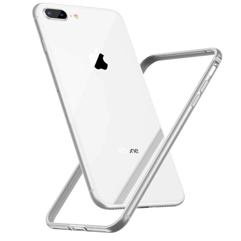 Роскошный чехол бампер для iPhone X Capinhas противоударный с алюминиевой рамкой 8 7 6 6S Plus
