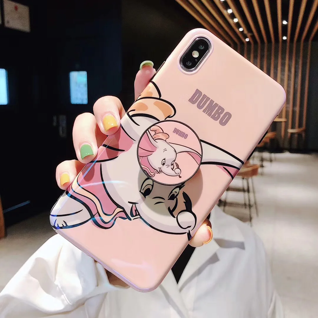 Dumbo милый мультяшный слон Blue-ray цирк чехол для телефона для apple iPhone 11 Pro X Xs Max Xr 10 8 7 6 6s Plus кронштейн задняя крышка