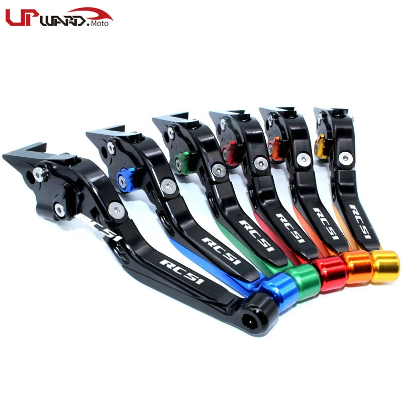 

For HONDA RC51 RC 51 2000 2001 2002 2003 2004 2005 2006 Motorcycle Accessories Folding Extendable Brake Clutch Levers Logo RC51