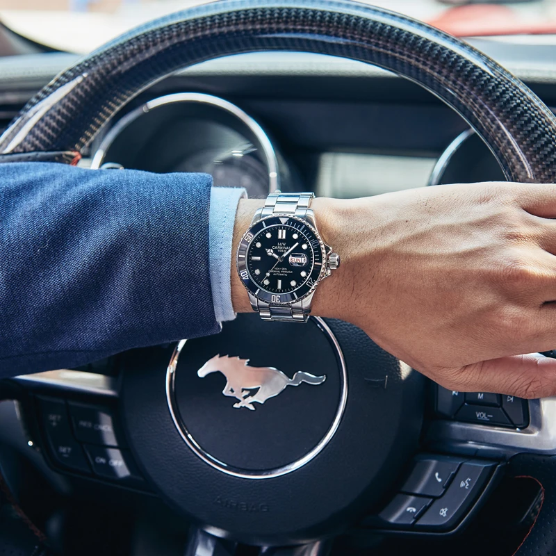 Деловые спортивные механические часы Неделя полный календарь светящиеся модные