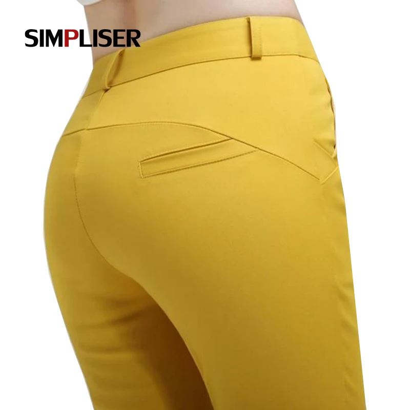 Простая Офисная Рабочая одежда брюки для женщин 2018 летние женские длиной до