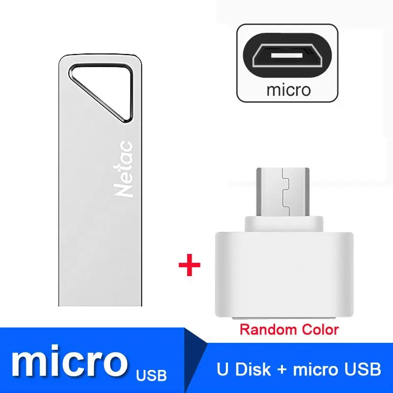 Netac ФЛЕШКА pendrive 128 GB USB с usb flash drive type-c OTG 16gb 32GB флешки 64GB карта памяти с диск на ключе type-c pen drive карта памяти - Цвет: U326 16GB Plus OTG