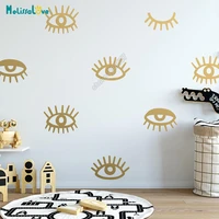 40 pcs eye pattern sticker for girls bedroom eyelash decals modern wall sicker baby girl removable wall decor sk018