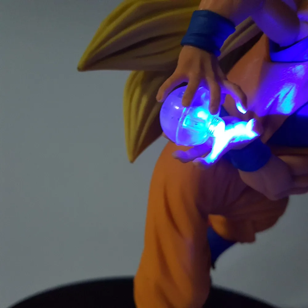 Son Goku DIY светодиодный дисплей светильник ku Kamehameha 150 мм Аниме Супер сайян экшн