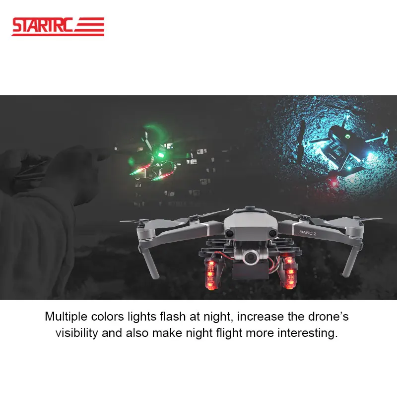 STARTRC для DJI Mavic 2 Pro Drone красочное светодиодное удлиненное шасси Zoom аксессуары