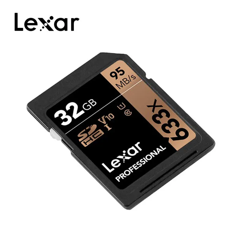 Высокая скорость Lexar 32 ГБ, 64 ГБ, класс 10 SD карта SDHC/SDXC карты памяти SD карты 128 ГБ 256 512G 95 МБ/с. для зеркальной однообъективной камеры/HD камера