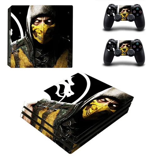 Игра Mortal Kombat PS4 Pro наклейка на кожу для консоли playstation 4 и 2 контроллеров PS4 Pro наклейка на кожу виниловая - Цвет: YSP4P-1994