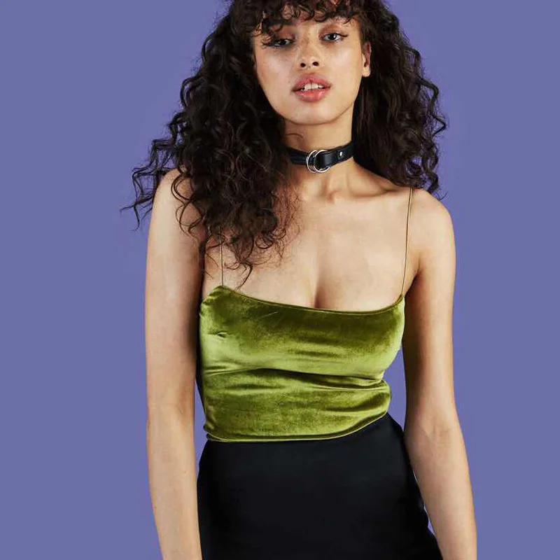Бархатный укороченный топ на тонких бретельках 7 цветов|top bustier|strap tankshort crop |