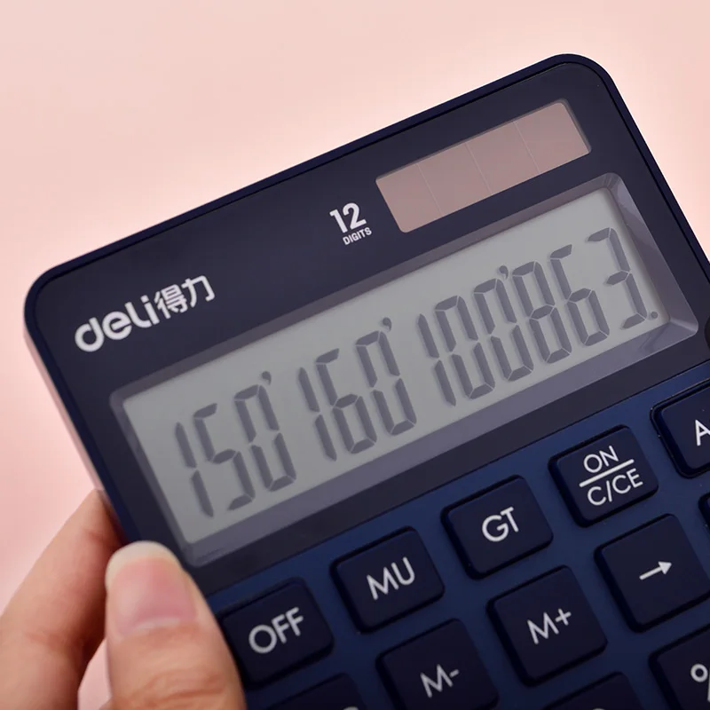 1 шт для кулинарно-деликатесной продукции DL-1576A Настольный студенческий калькулятор Финансового отдела общий большой Экран Солнечный двойной Мощность компьютер
