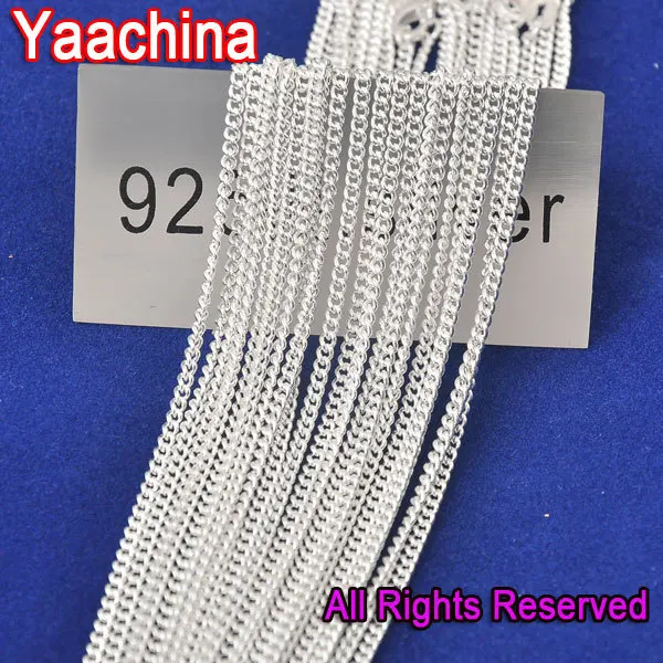 

18 Inch 925 Sterling Silver Necklace Jewelry 925 Flat Curb Necklace Chains 925 Sterling Silver Chains 925 Sets