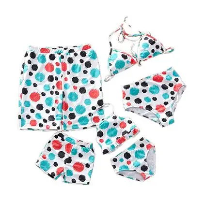 as picture Mommy And Me купальники бикини одинаковые Семейные купальники Купальник для мамы и дочки семейный образ для папы, мамы, дочки, сына купальный костюм - Цвет: as picture