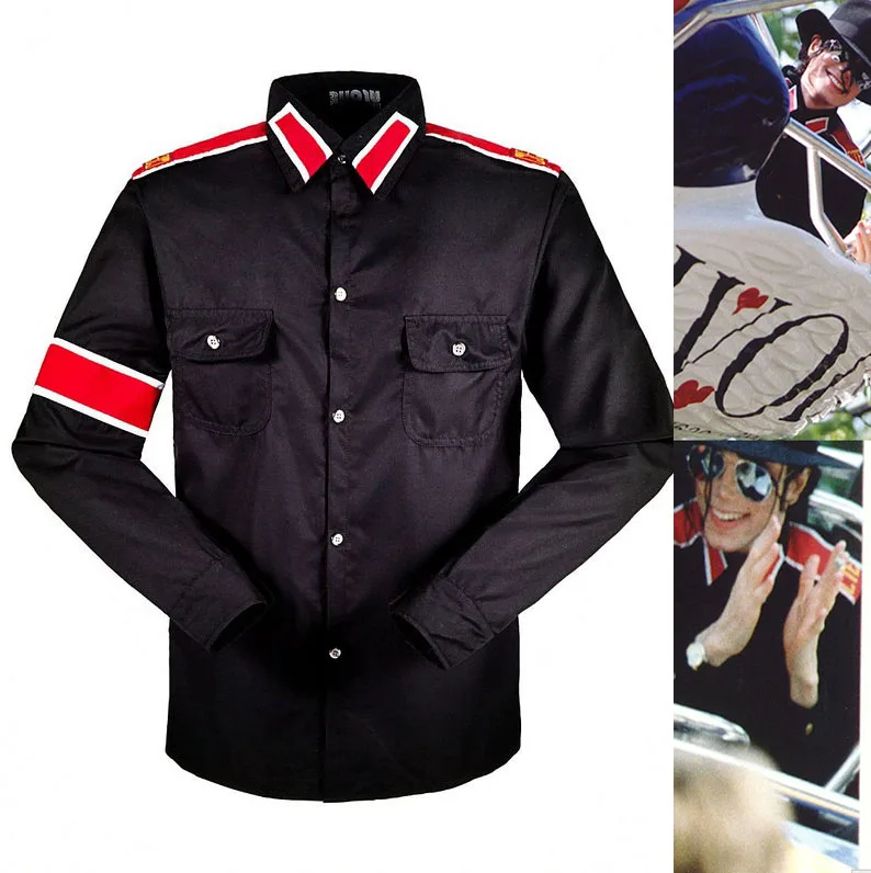 Хлопковая рубашка в стиле ретро с вышивкой память о Майкле джэксоне MJ|michael jackson