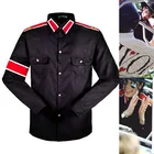 Хлопковая рубашка в стиле ретро с вышивкой в память о Майкле джэксоне, MJ