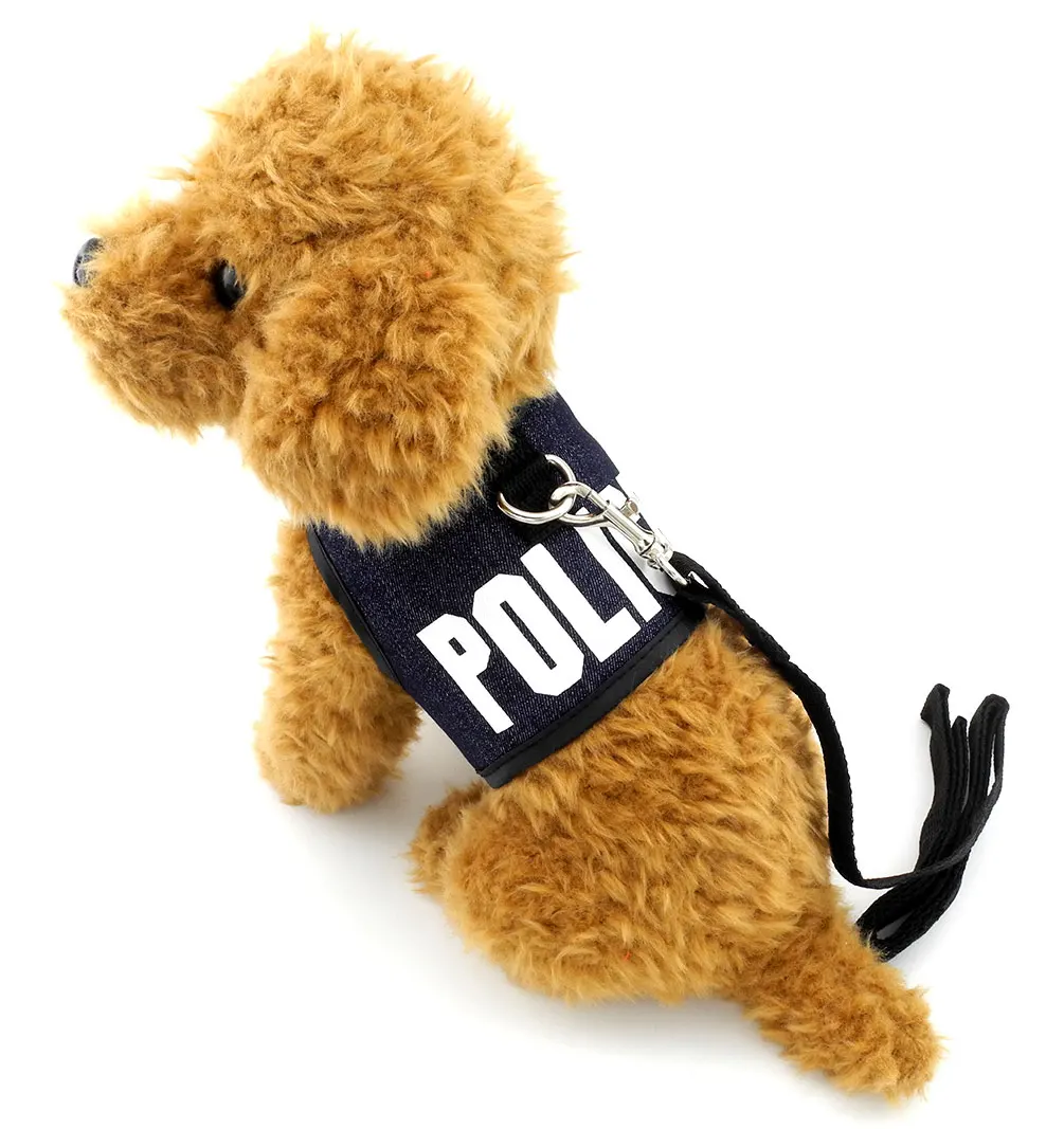 2017 маленькие собаки кошки Жилет Жгут с полицейской буквой поводок Комплект