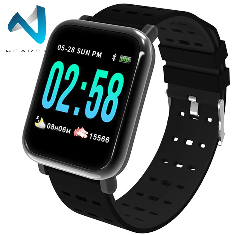Wearpai A6 спортивные Смарт часы для мужчин кровяное давление фитнес-трекер