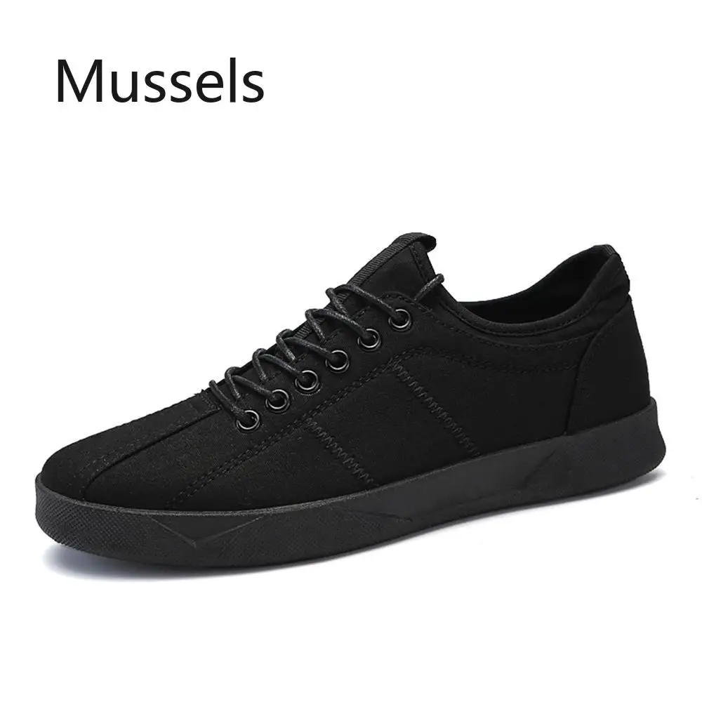 2019 Spring Autumn Canvas Shoes Men Lace Up Casual fashion Solid Breathable Male Footwear Flats Outdoor Street | Обувь