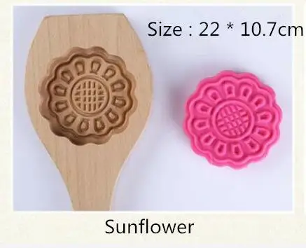 Sunflower 1 шт. дерево Mooncake форма для выпечки 3D печенье Форма цветок помадка Mooncake украшения инструменты кухонные аксессуары - Цвет: Sunflower