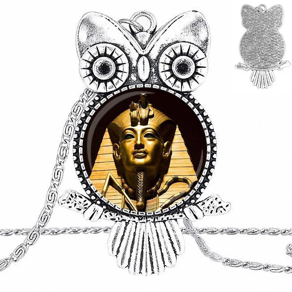 EJ глазурованная стеклянная ожерелье с кабошоном женской массивной подвеской