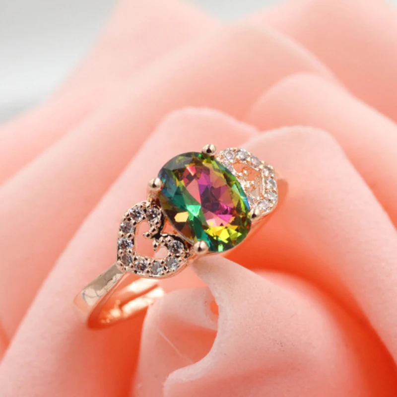 Бесплатная доставка ювелирные украшения кольцо с любовным цирконием