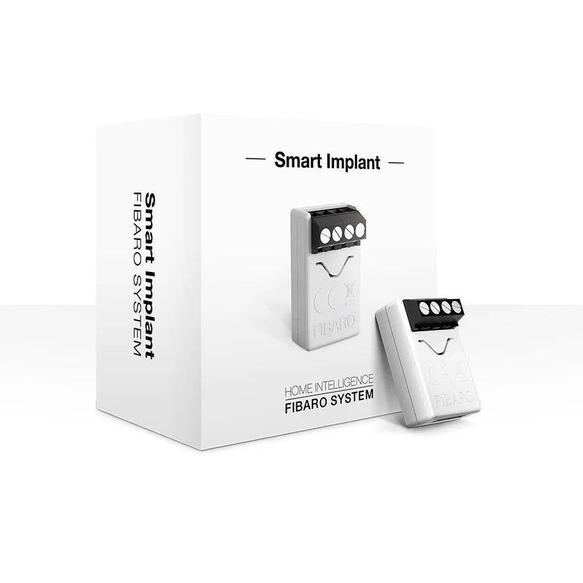 Fibaro z-wave plus Smart Implant FGBS-222 EU868.42MHz умный модуль может подключать бинарные аналоговые датчики температуры и влажности