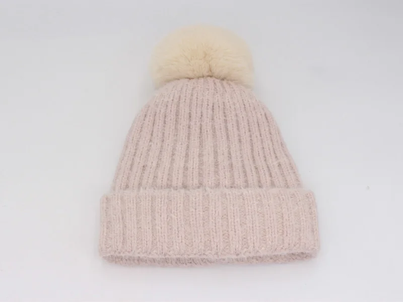 YOUBOME Skullies Beanies, шапка для женщин, зимние шапки для женщин, шапка с одноцветным помпоном, двухслойная шапка s, женская вязаная шапка Skullies