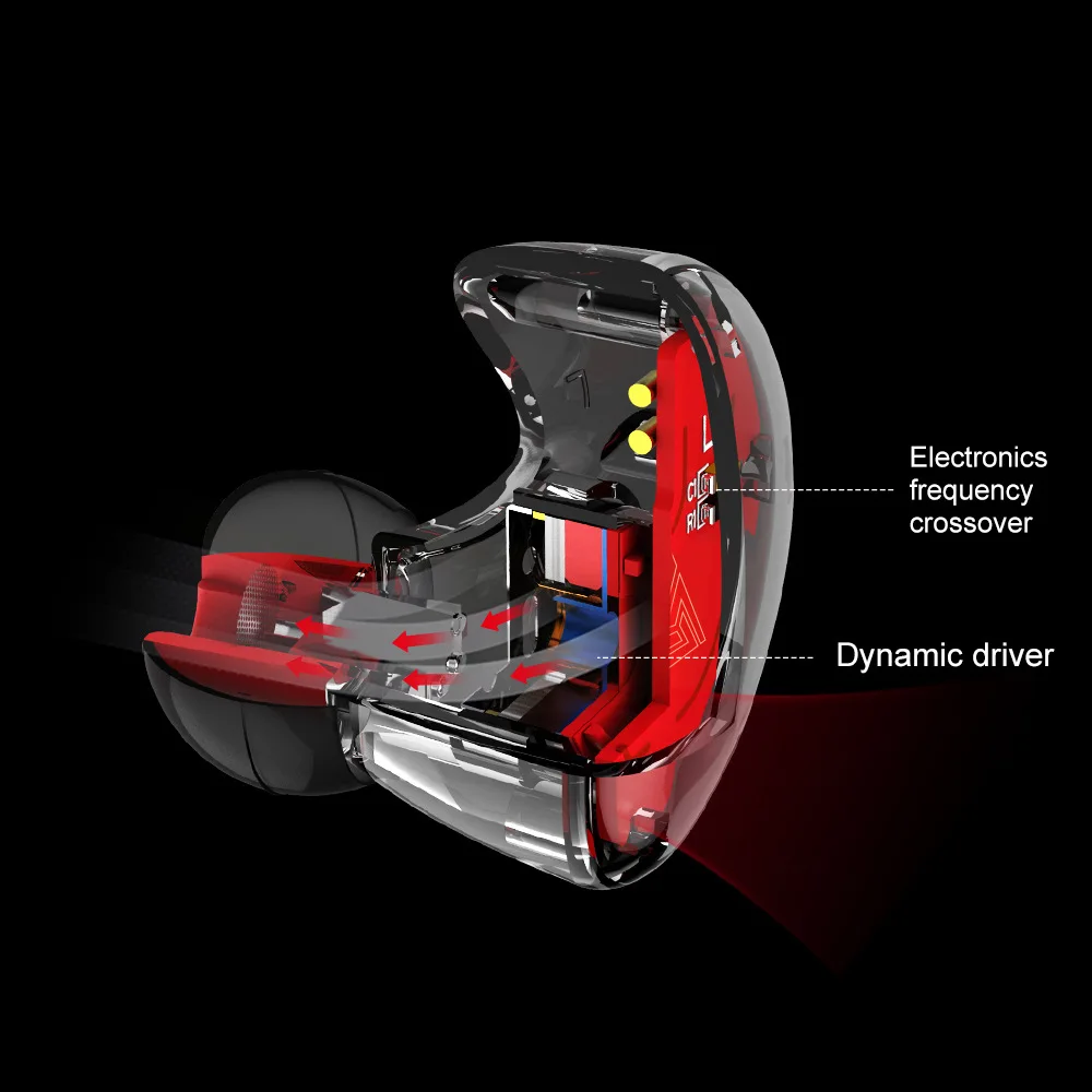 QKZK5 4DD Dual Dynamics драйверы HiFi тяжелый бас стерео наушники Универсальные спортивные с