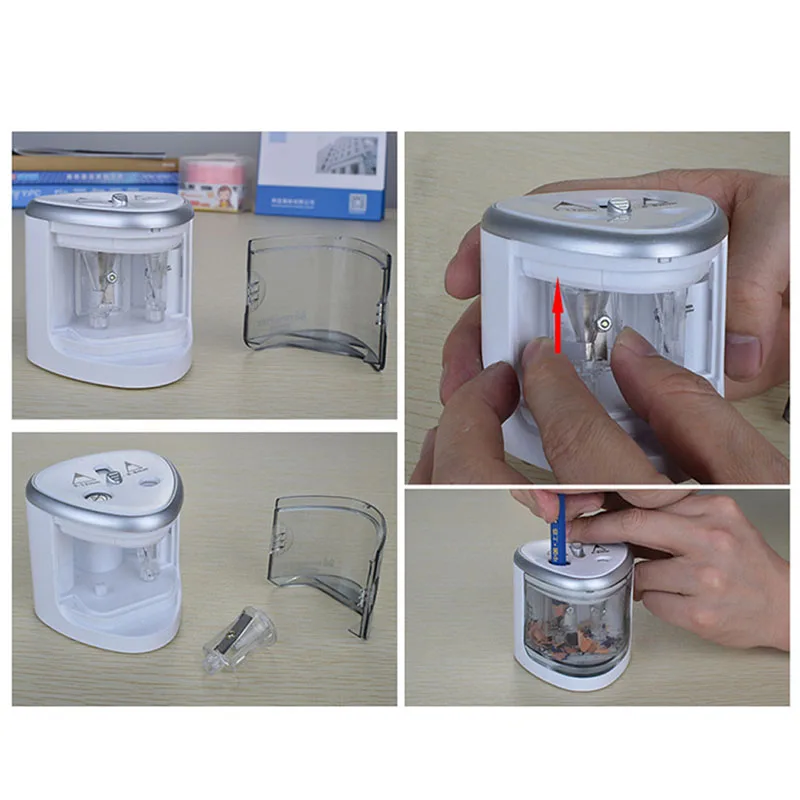 

New Automatic Two-hole Electric Touch Switch Pencil Sharpener Home Office School