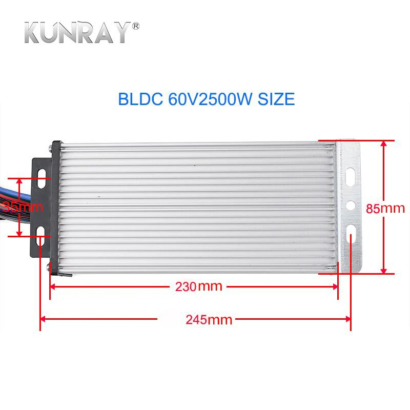 60V 2500W DC бесщеточный двигатель для электрического скутера с 18Mosfet 41A BLDC контроллер